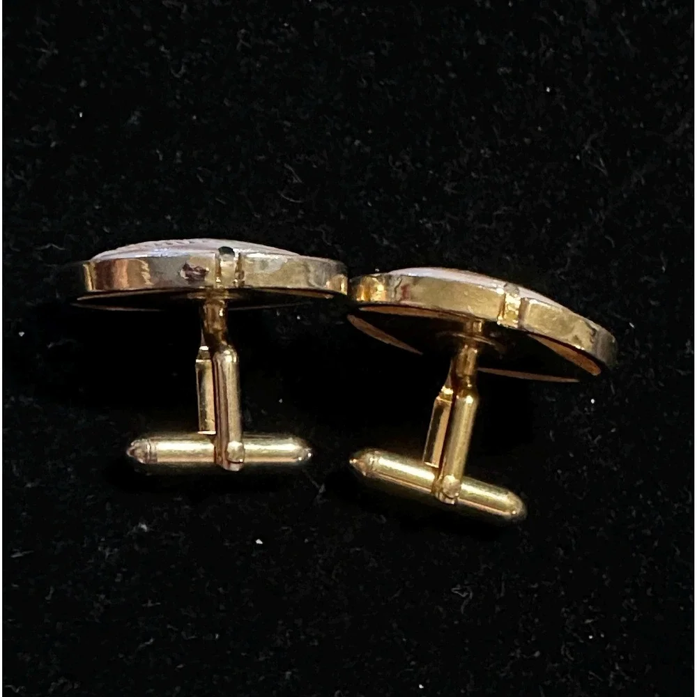 Swank Cuff Links Carved Cameo‎ Rome Colosseum
